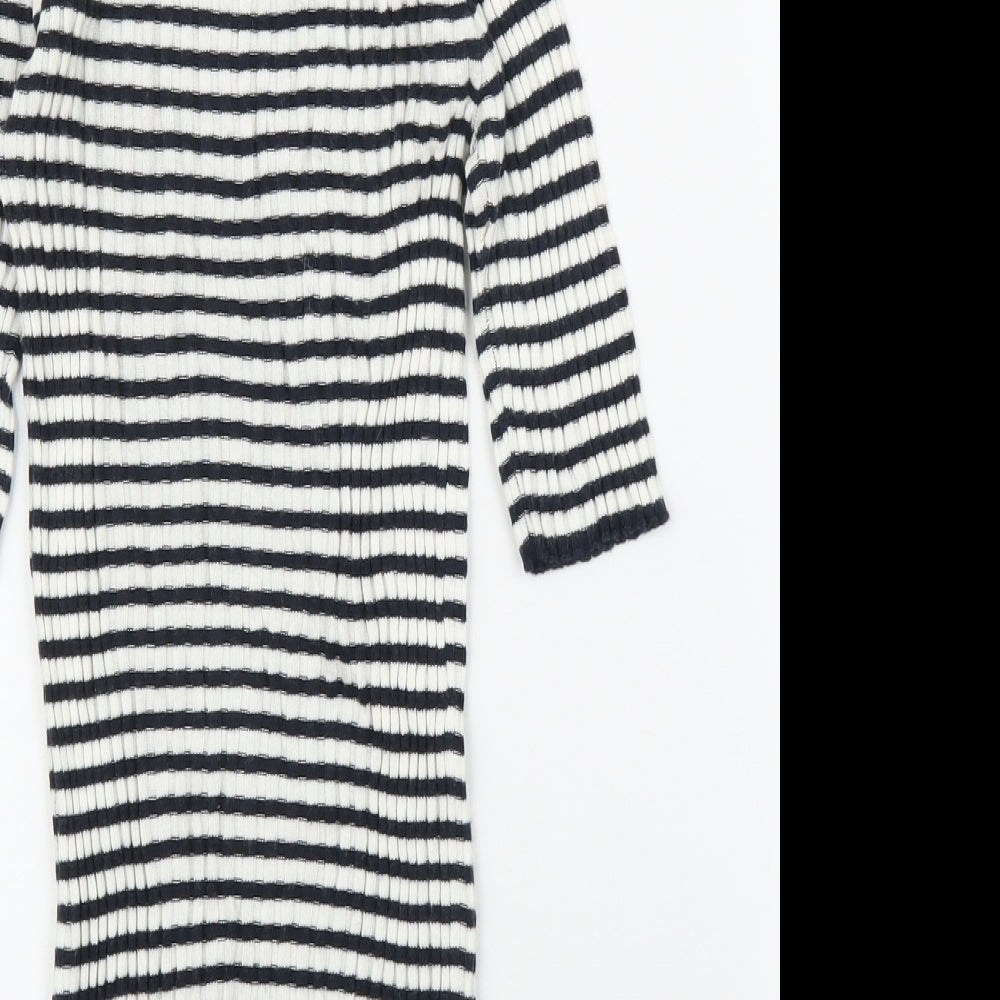 NEXT Womens Blue Striped  Tunic T-Shirt Size 6