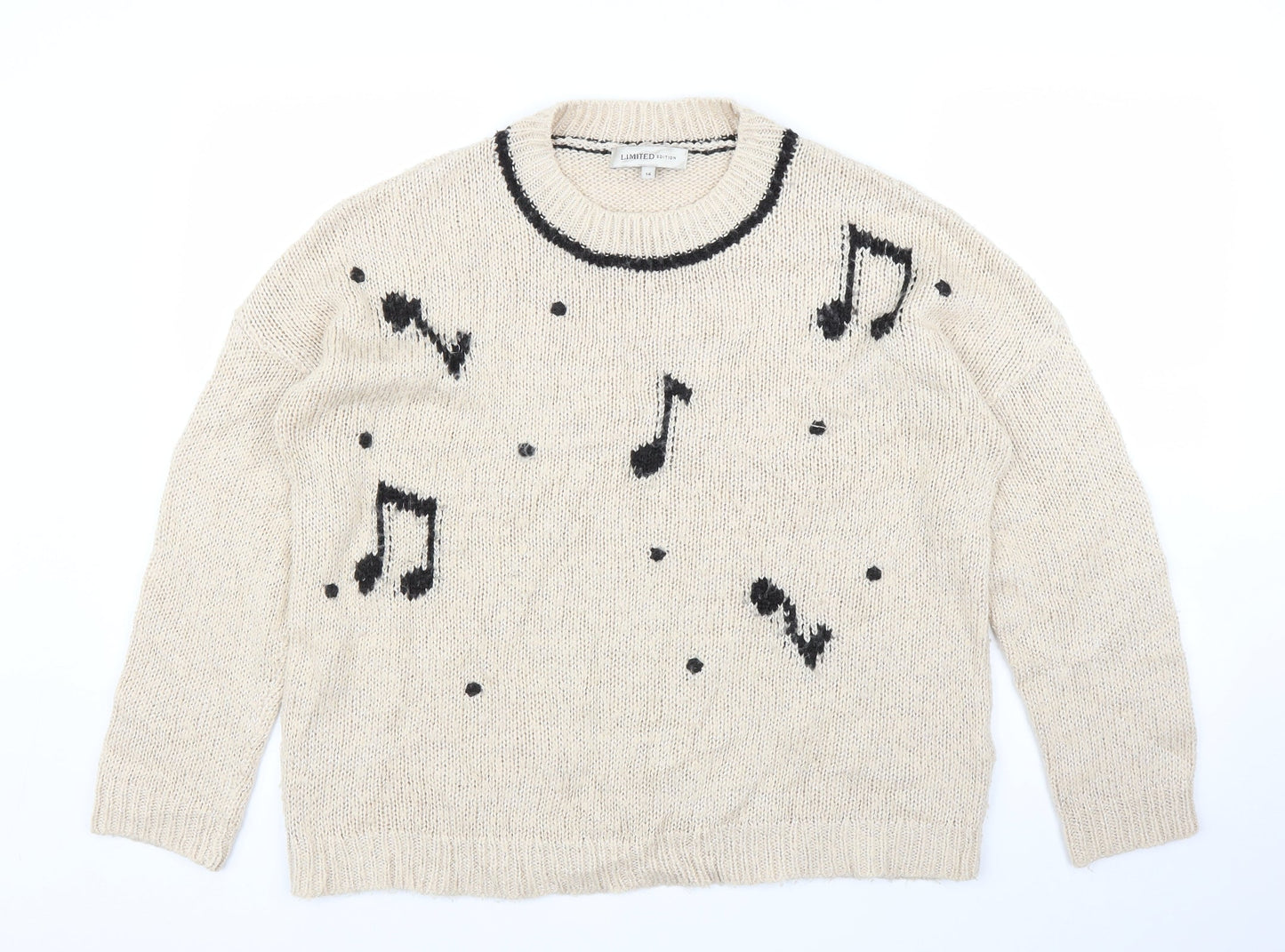 Limited Edition Womens Beige   Pullover Jumper Size 14