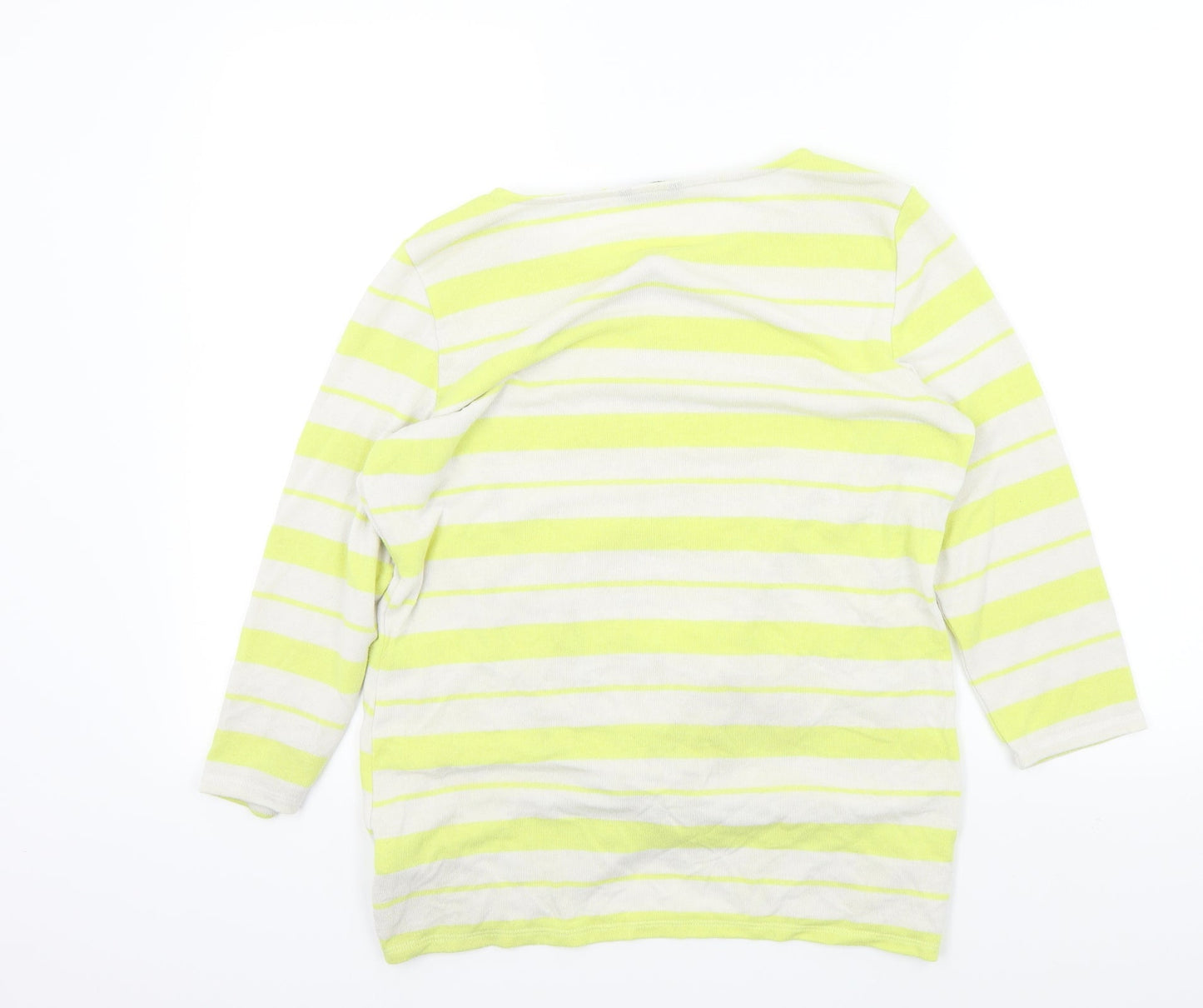 Roman Womens Yellow Striped  Pullover Jumper Size 12