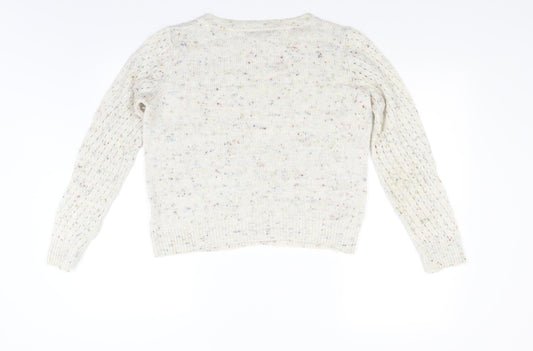 Preworn Womens Beige  Knit Pullover Jumper Size 12