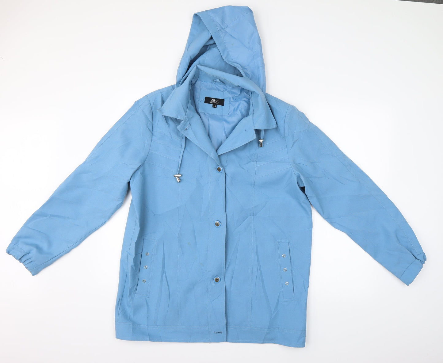 JBC Womens Blue   Trench Coat Coat Size 14