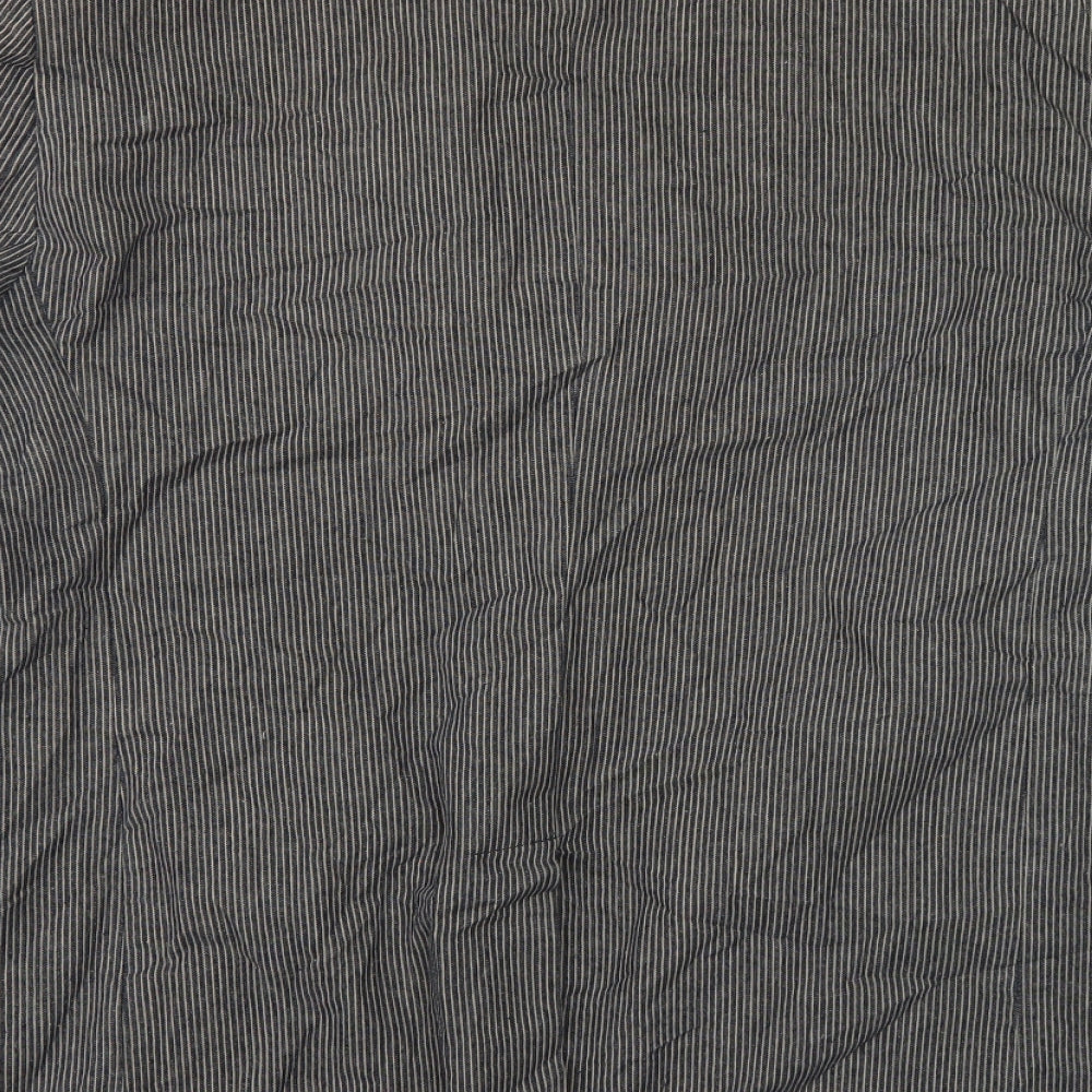 Cedar Wood State Mens Grey Striped  Jacket Suit Jacket