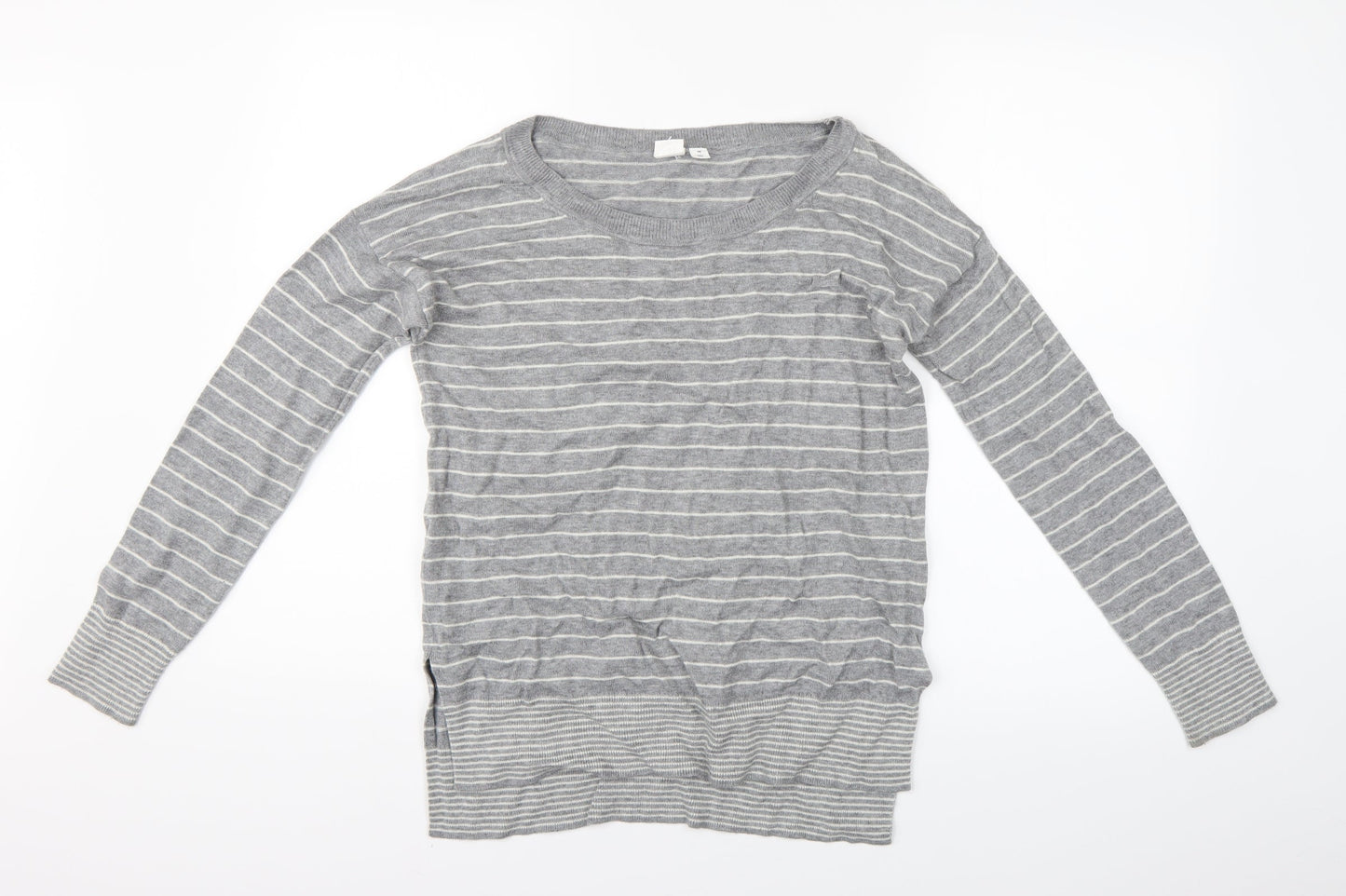 Gap Womens Grey Striped  Basic Blouse Size XS