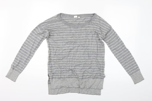 Gap Womens Grey Striped  Basic Blouse Size XS