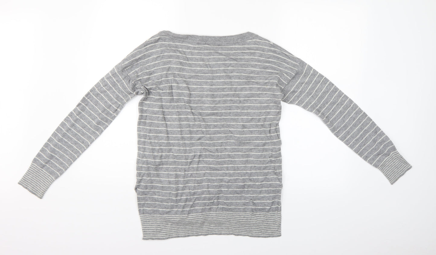 Gap Womens Grey Striped  Basic Blouse Size XS