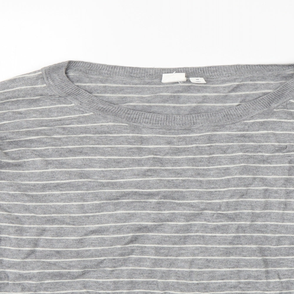 Gap Womens Grey Striped  Basic Blouse Size XS