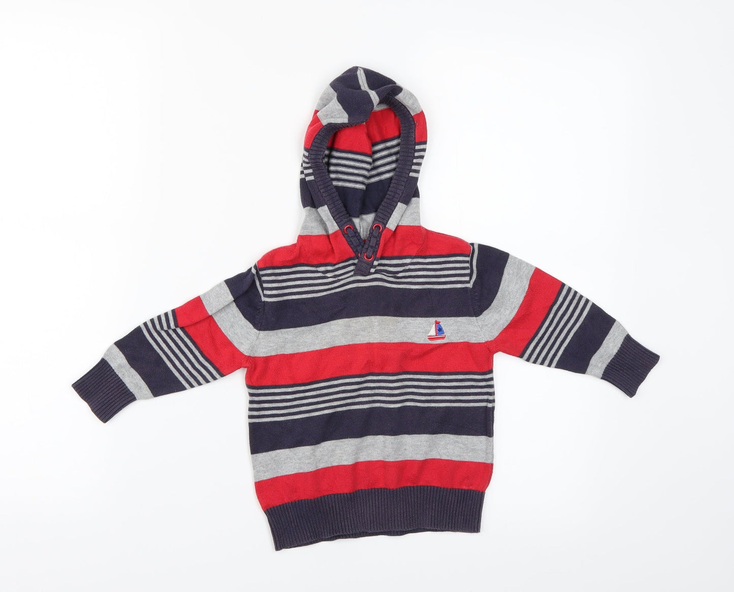 George Baby Blue Striped  Pullover Jumper Size 12-18 Months