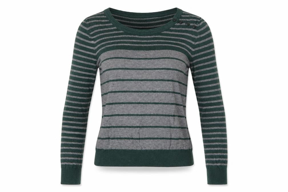 Spingfield Womens Green Striped  Basic Blouse Size 10
