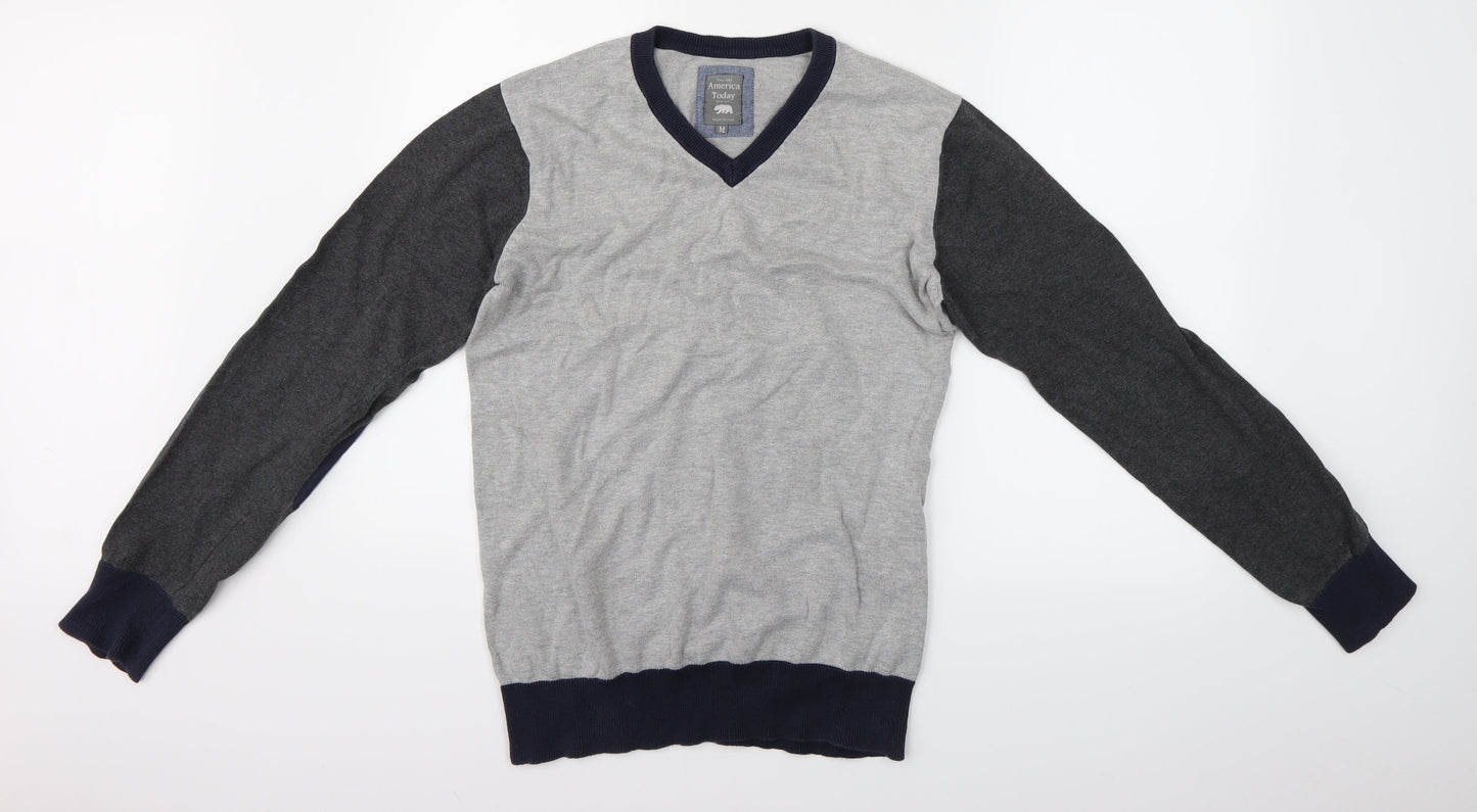 America Today Mens Grey   Pullover Jumper Size M