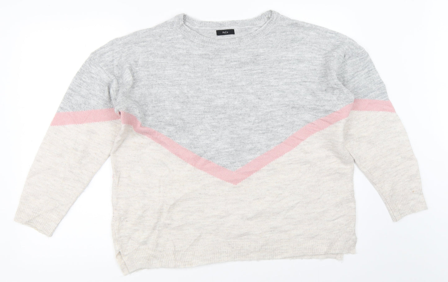 M&Co Womens Grey   Pullover Jumper Size 16