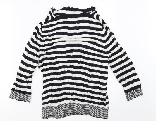 Per Una Womens Black Striped  Pullover Jumper Size 14