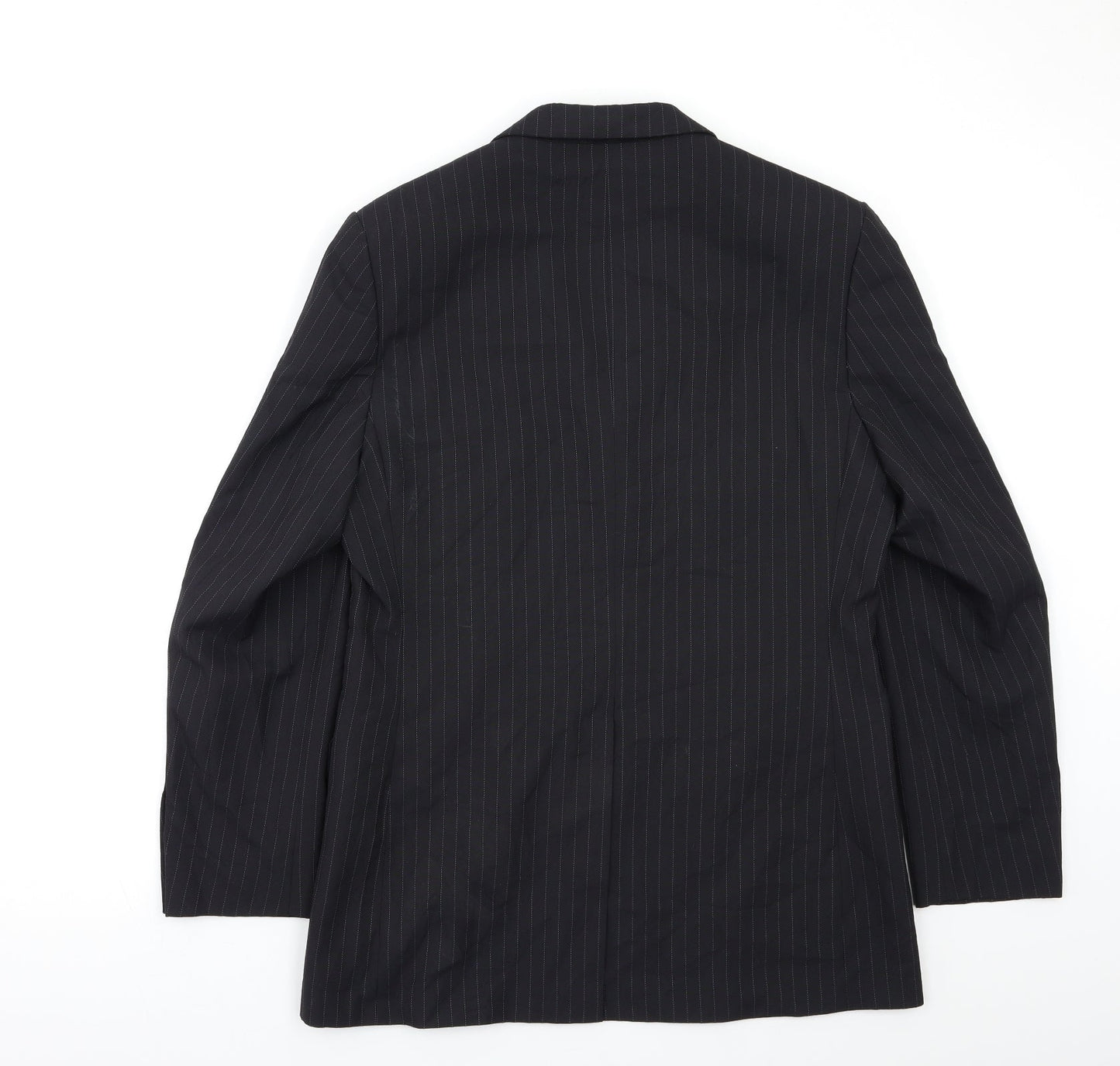 F&F Mens Black Striped  3 Piece Blazer Size 38