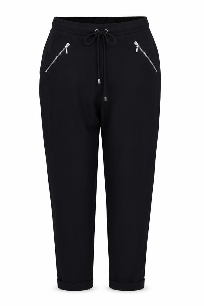 Front view of Atmosphere women’s black dress pants trousers, size UK 14, 26-inch leg