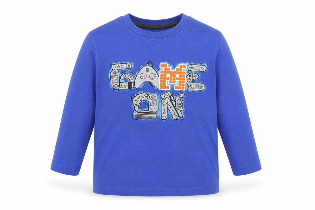 Jumping Beans Boys Blue   Basic T-Shirt Size 4 Years
