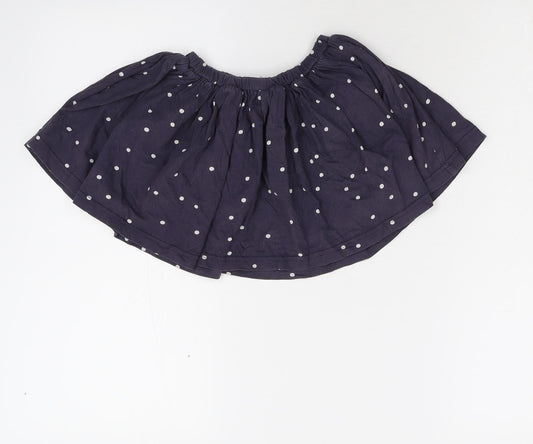 Kid Nature Girls Blue Polka Dot  Mini Skirt Size 3 Years