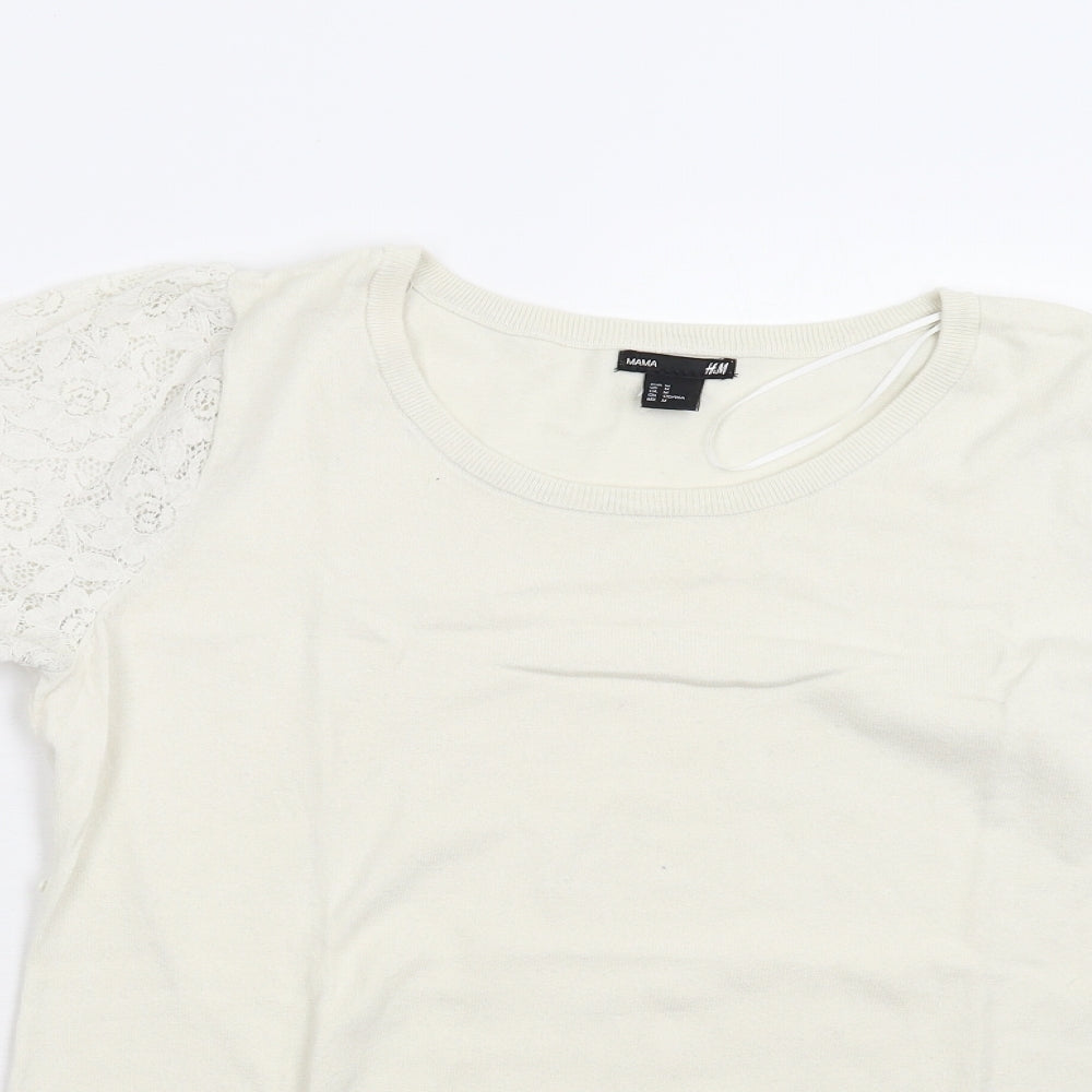 H&M Mama Womens Ivory   Pullover Jumper Size M