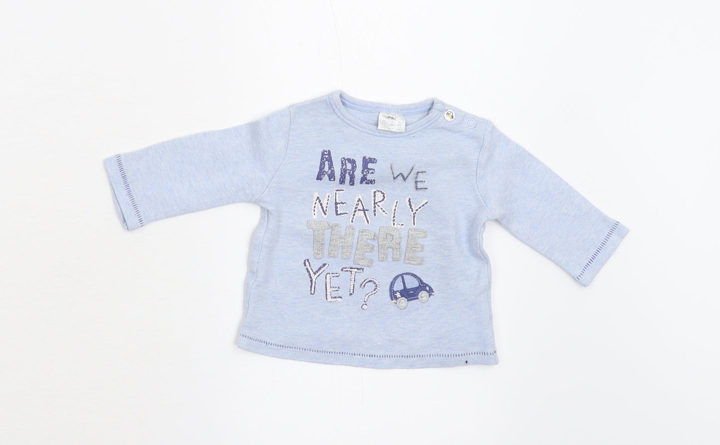 F&F Baby Blue   Basic Polo Size 0-3 Months
