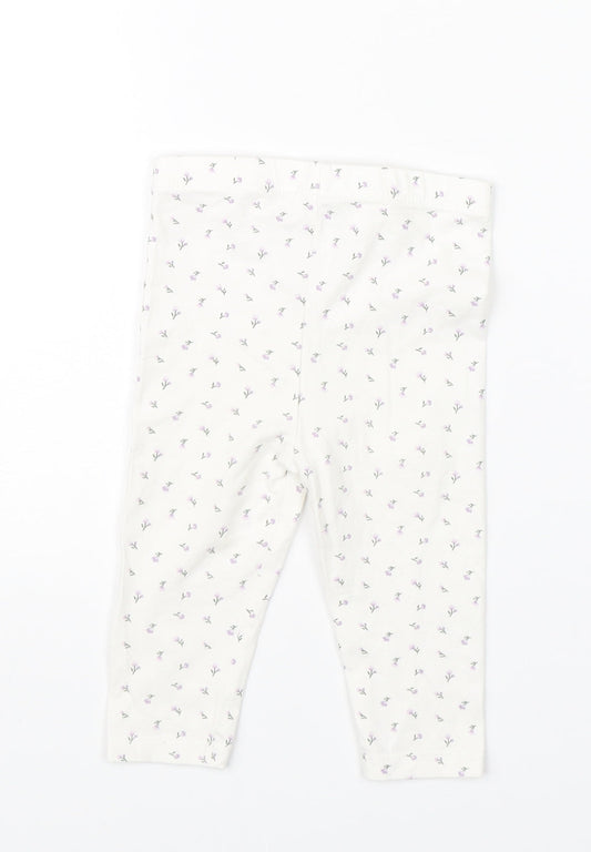 TU Girls White Polka Dot   Pyjama Pants Size 6-9 Months