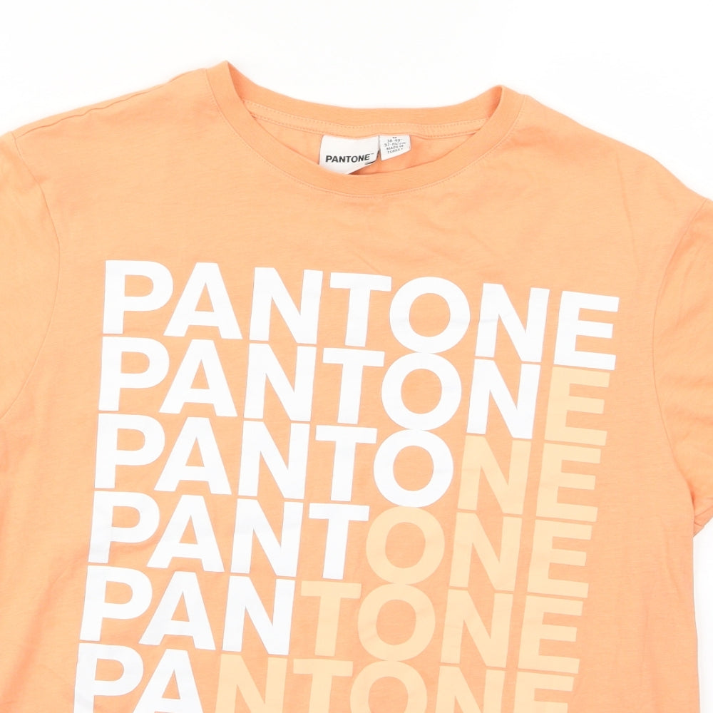 pamtone Womens Beige  Rayon Basic T-Shirt Size S