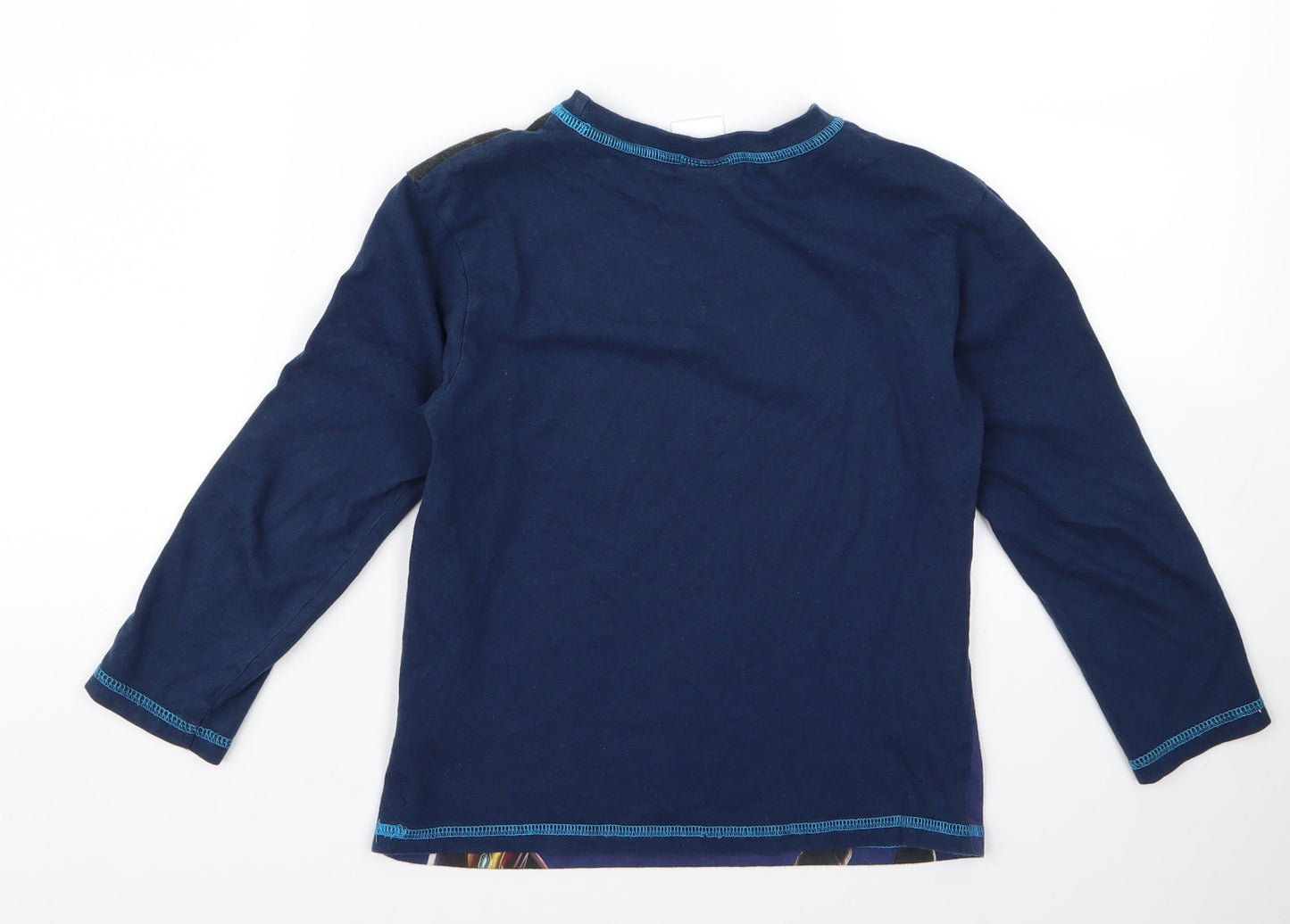 marverl Boys Blue   Basic T-Shirt Size 7 Years  - avengers