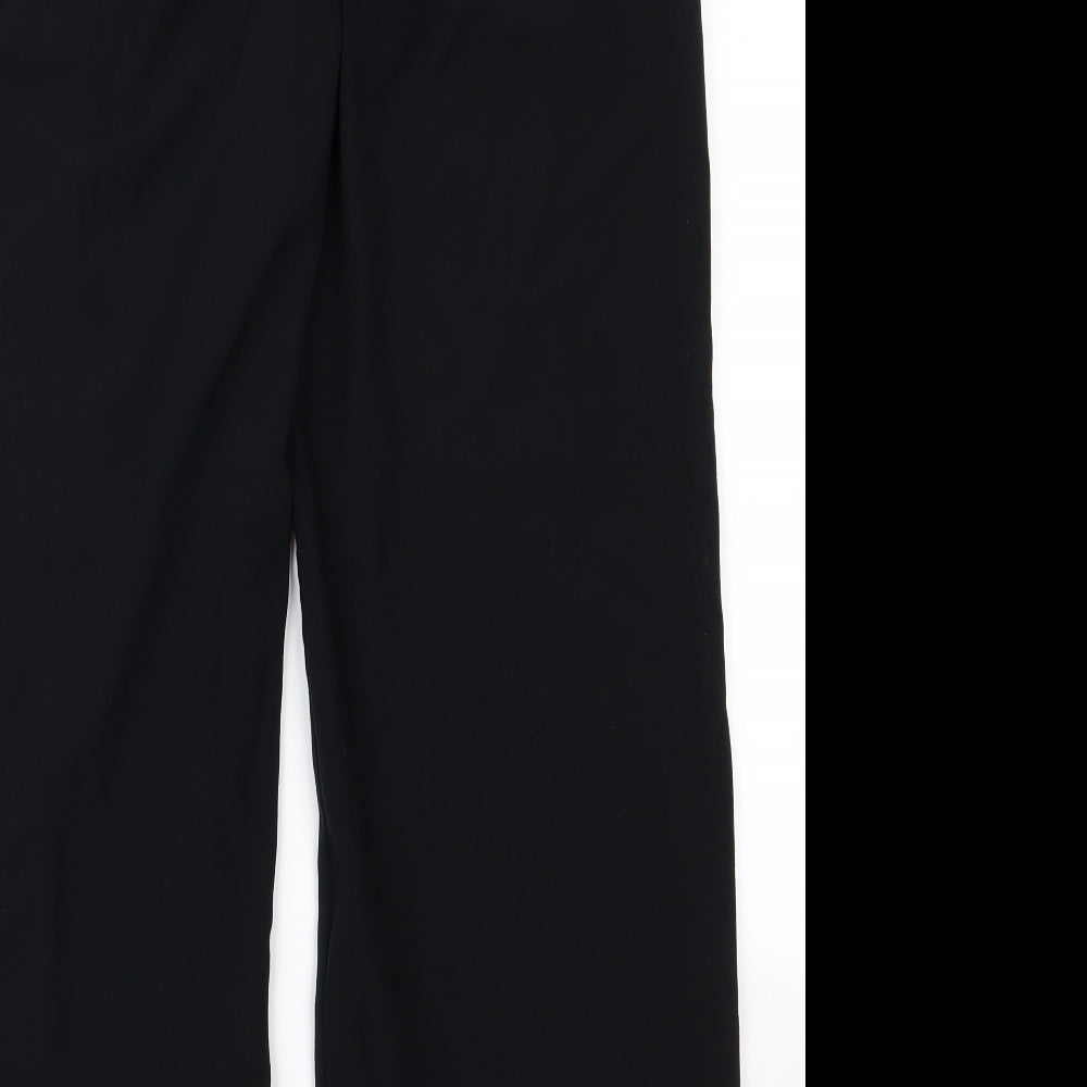 m&s Womens Black  Rayon Trousers  Size 12 L25 in