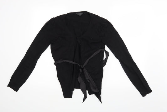 Savidqa Womens Black   Cardigan Jumper Size 12