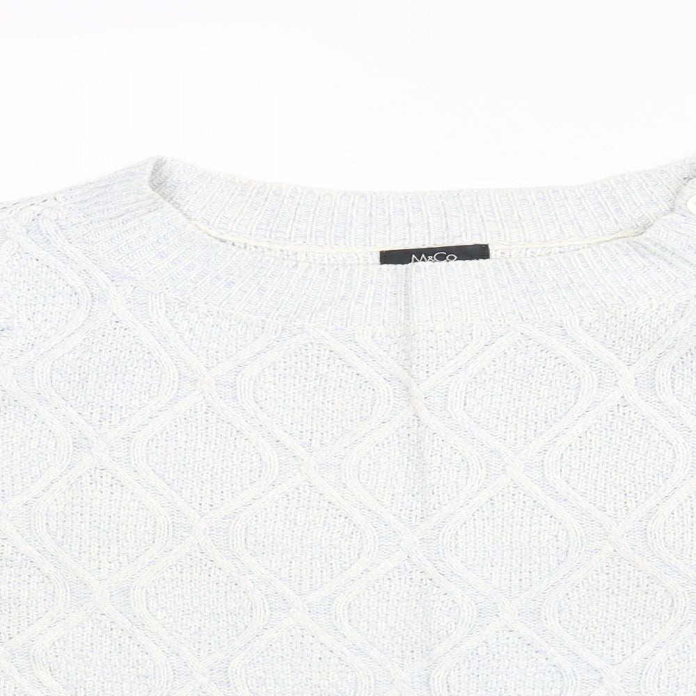 M & Co Womens Blue   Pullover Jumper Size 14