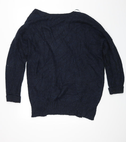 Topshop Womens Blue   Wrap Jumper Size 12