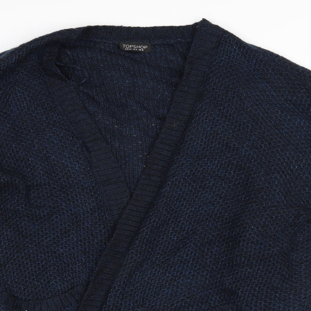 Topshop Womens Blue   Wrap Jumper Size 12