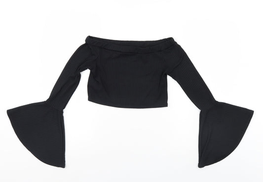 Missguided Womens Black   Pullover Jumper Size 8  - crop top
