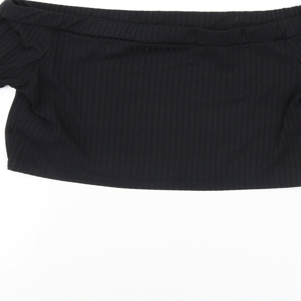 Missguided Womens Black   Pullover Jumper Size 8  - crop top