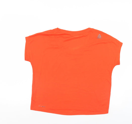 Reebok Womens Orange   Basic T-Shirt Size 10