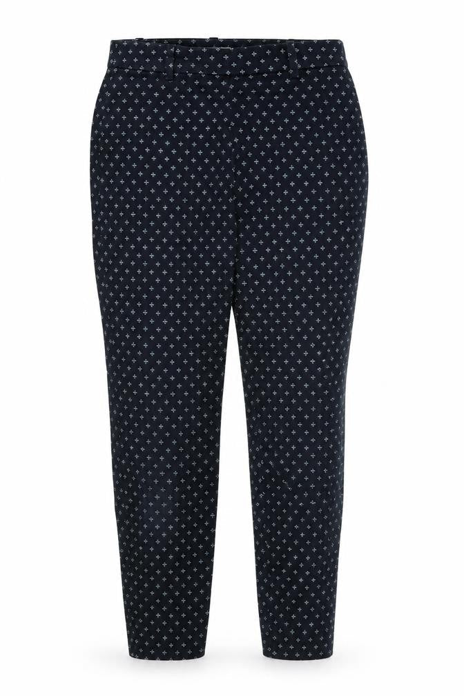 H&M Womens Blue Geometric  Trousers  Size 6 L26 in