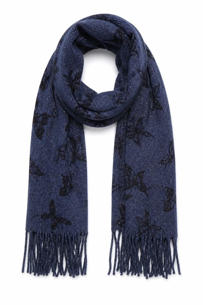 George Girls Blue Geometric  Scarf Scarves & Wraps One Size
