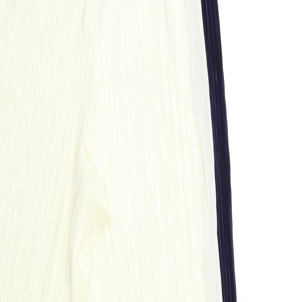 Topshop Womens Beige Striped  Trousers  Size 12 L24 in