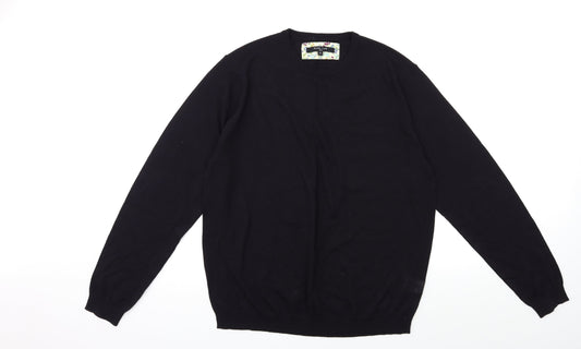 Mark Law Womens Black  Knit Pullover Jumper Size XL