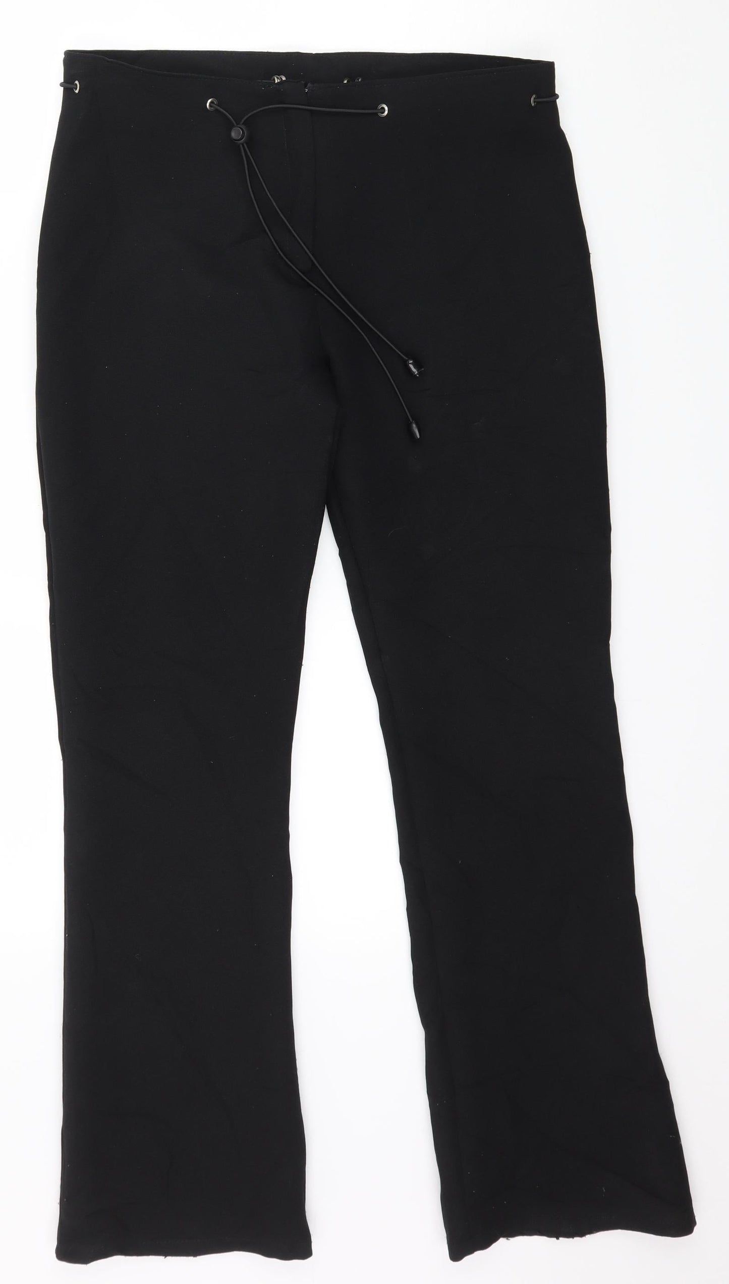 Preworn Womens Black   Trousers  Size 12 L28 in