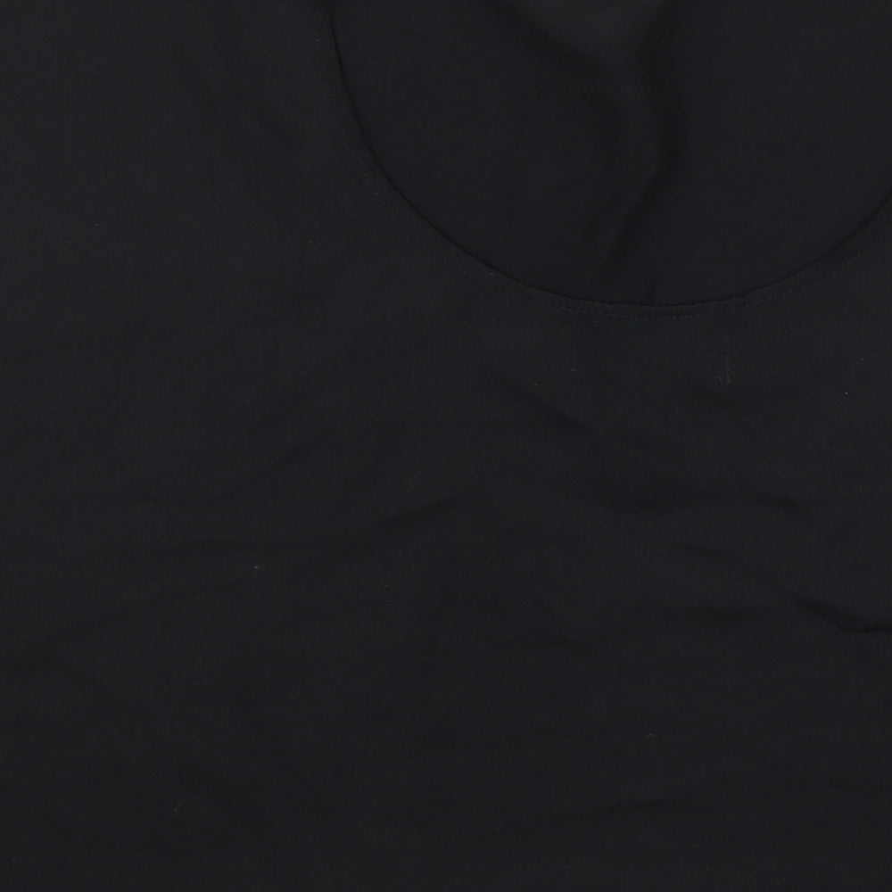 H&M Womens Black   Basic Blouse Size S  - open back
