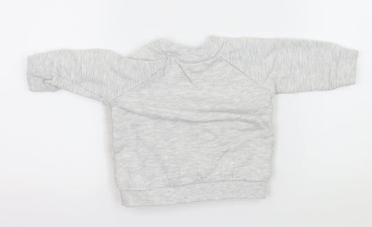 F&F Baby Grey  Jersey Pullover Jumper Size 0-3 Months  - Bear