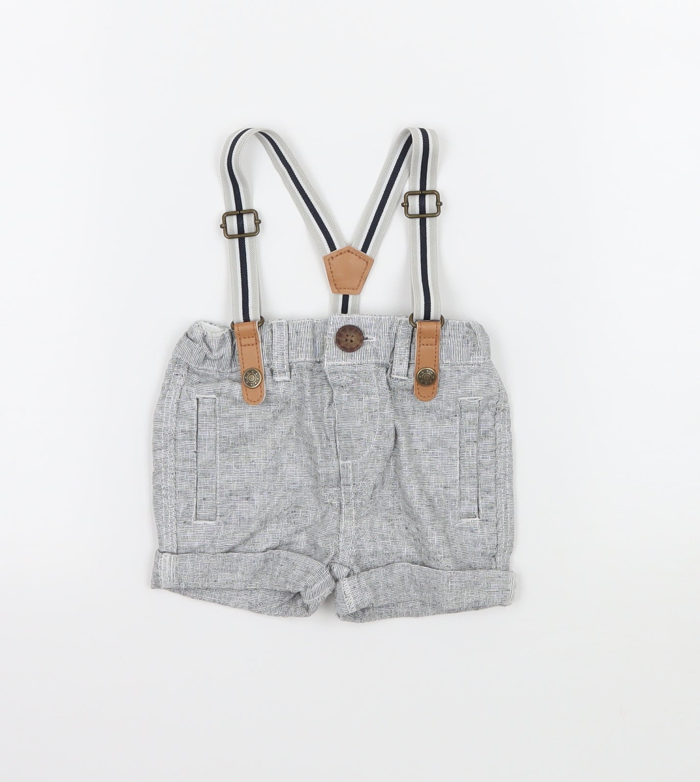 Primark Boys Grey   Dungaree One-Piece Size 3-6 Months
