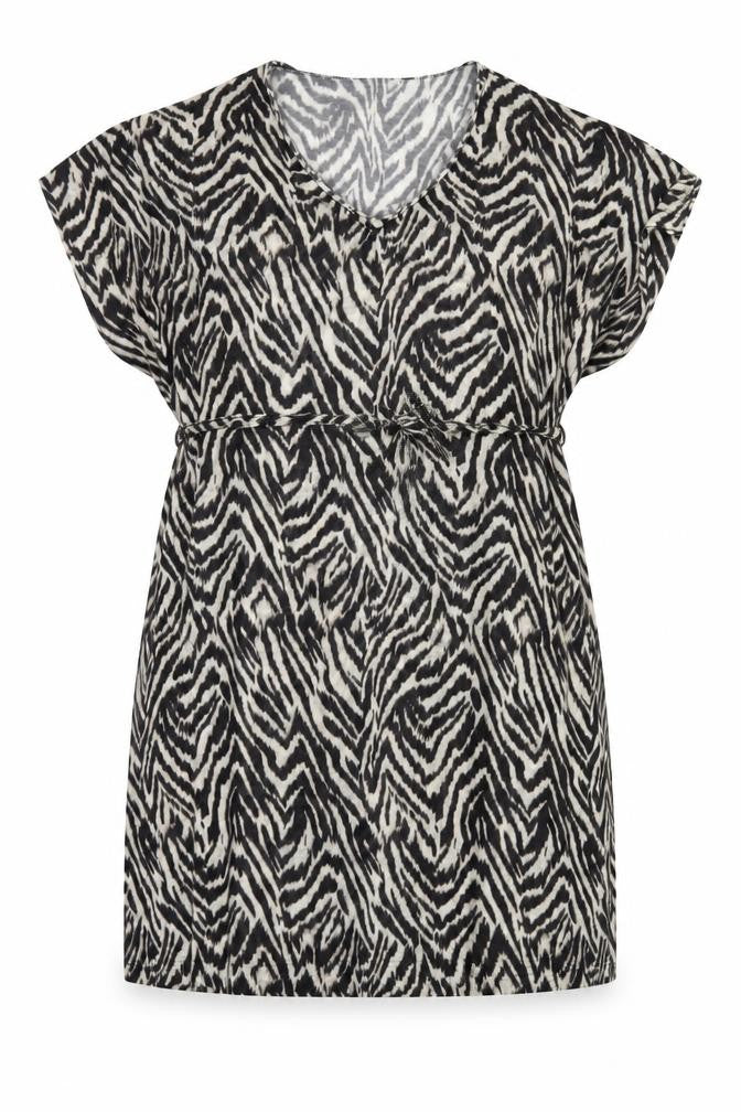 H&M Womens Brown Striped Jersey T-Shirt Dress  Size XS