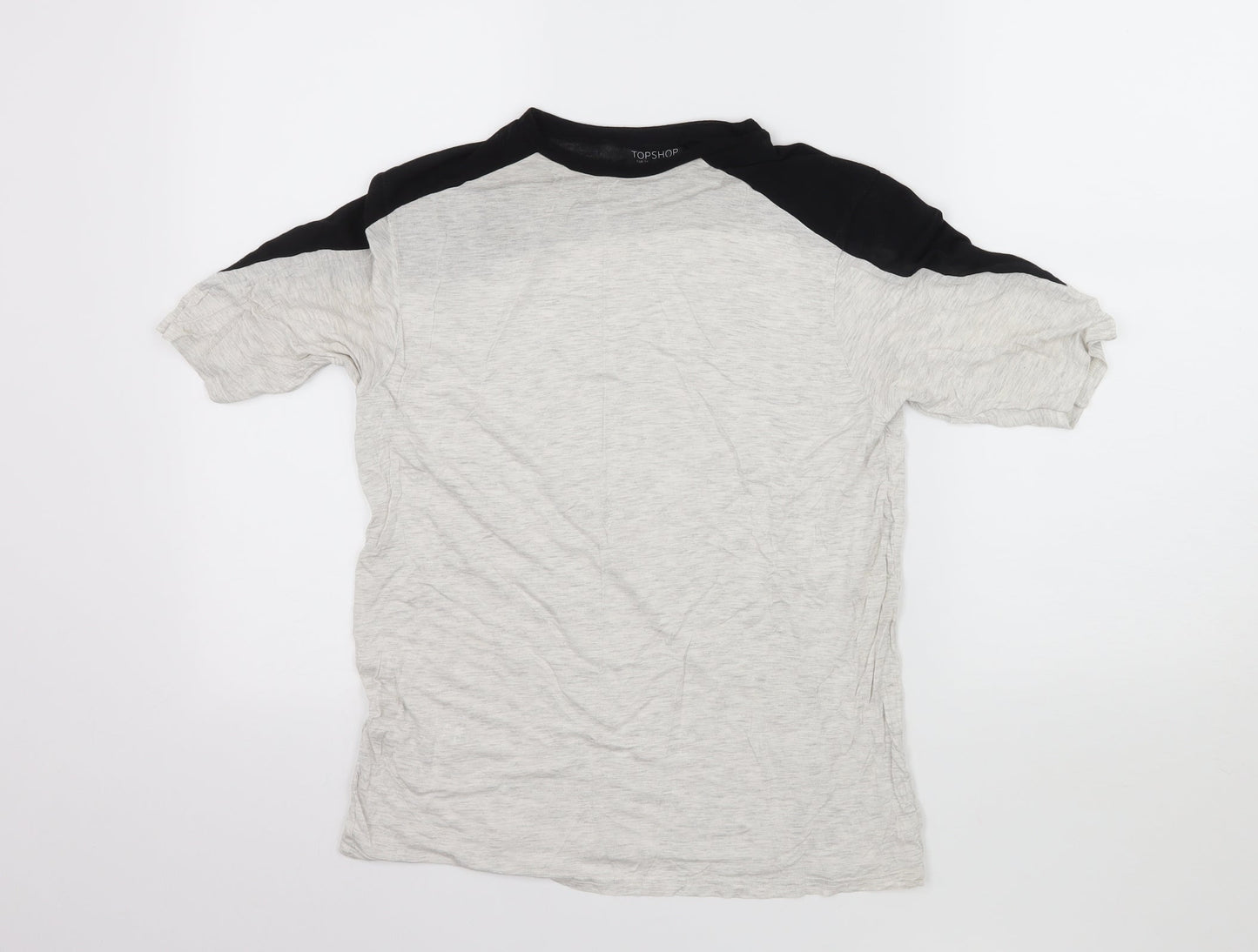 Topshop Womens Green  Jersey Basic T-Shirt Size 6