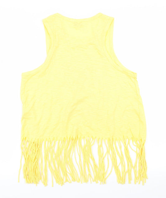 Brave Soul Womens Yellow   Cropped Tank Size XS