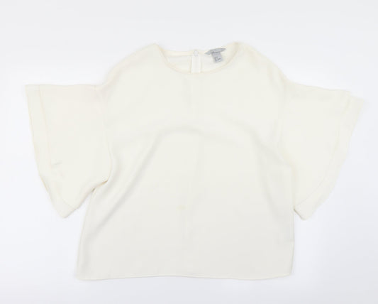 H&M Womens White   Basic Blouse Size 8