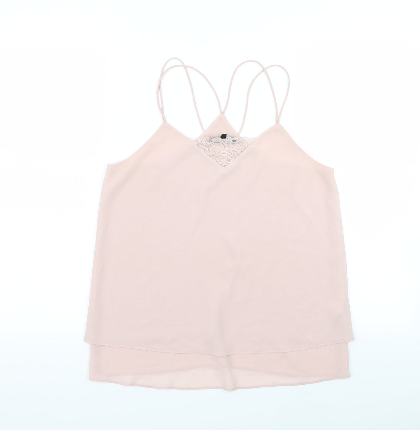 New Look Womens Pink   Basic Tank Size 8