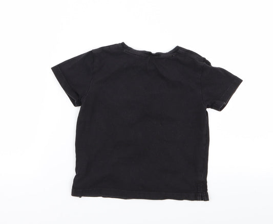 Newcastle United Boys Black   Basic T-Shirt Size 3-4 Years