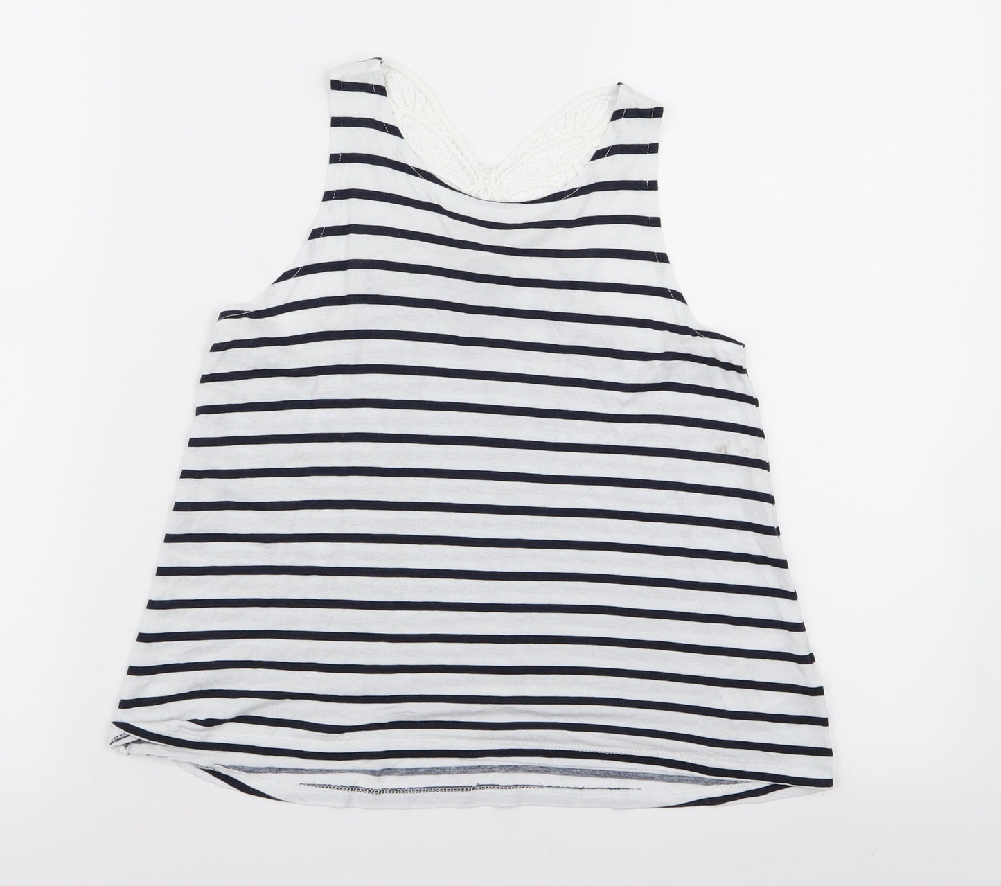 H&M Girls Multicoloured Striped  Basic Tank Size 9-10 Years