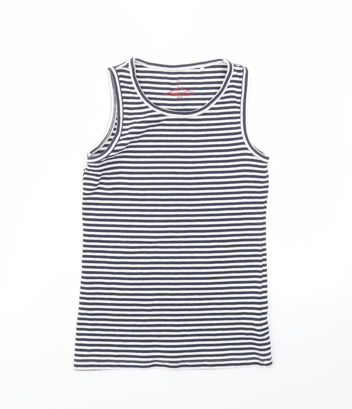 NEXT Girls Blue Striped  Basic T-Shirt Size 9 Years
