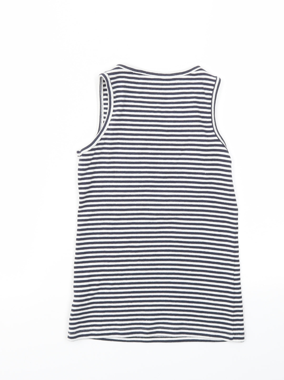 NEXT Girls Blue Striped  Basic T-Shirt Size 9 Years