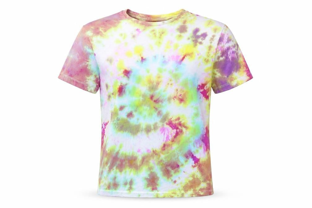 Front view of JEFF &CO men’s multicoloured colourblock t-shirt, size S